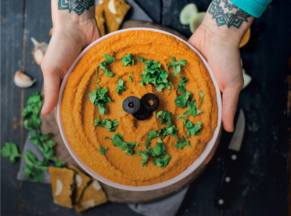 Hummus picant cu ardei capia